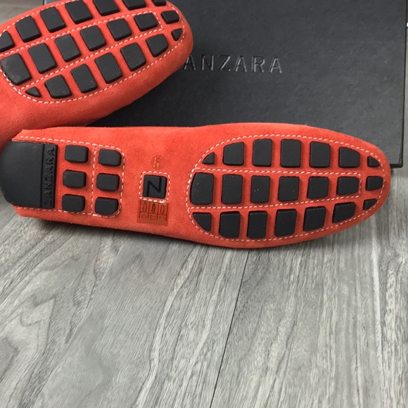 NIB Orange Loafers Zanzara suede driver 11.5M 2xHP - Picture 3 of 8